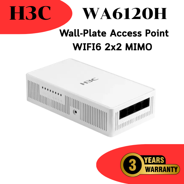 WA6120H H3C Wall-Plate Access Point WIFI6 2x2 MIMO 1.8Gbps