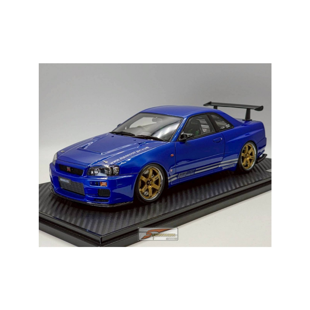 Ignition model 1/18 TOP SECRET 34GT-R (BNR34) BLUE Metallic
