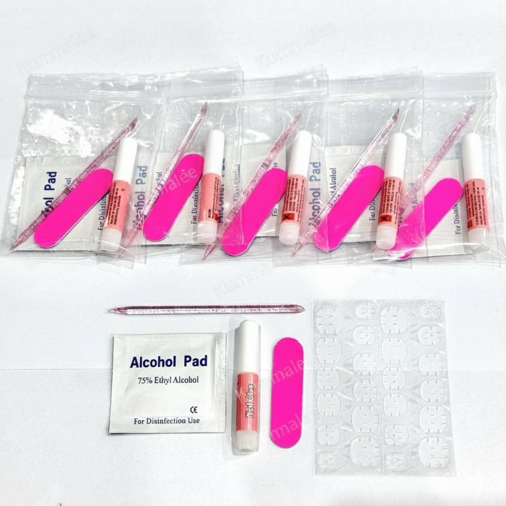 เซตอุปกรณ์ติดเล็บปลอม สินค้าบรรจุ 5 ชิ้น สวย ครบ จบ ง่ายๆ พกพาสะดวก (มีเรทราคาส่ง) สินค้าพร้อมส่ง