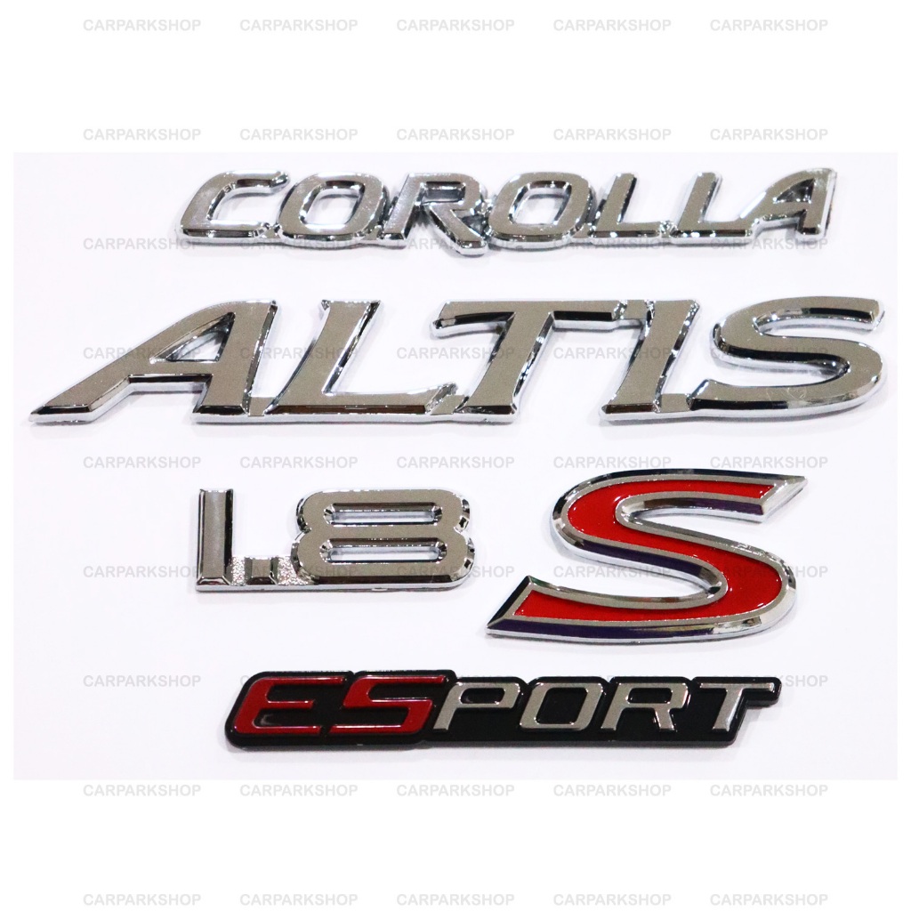 ชุด 5 ชิ้น โลโก้ COROLLA ALTIS 1.8 S ESPORT สำหรับ TOYOTA COROLLA ALTIS อัลติส