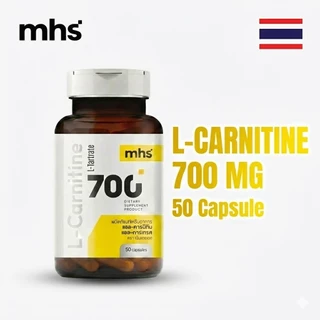 MHS L-CARNITINE แอลคาร์นิทีน 700 Mg (50Cps.) ลดมวลไขมัน เพิ่มมวลกล้ามเนื้อ ลดการอ่อนล้าสะสม เพิ่มพลังงาน