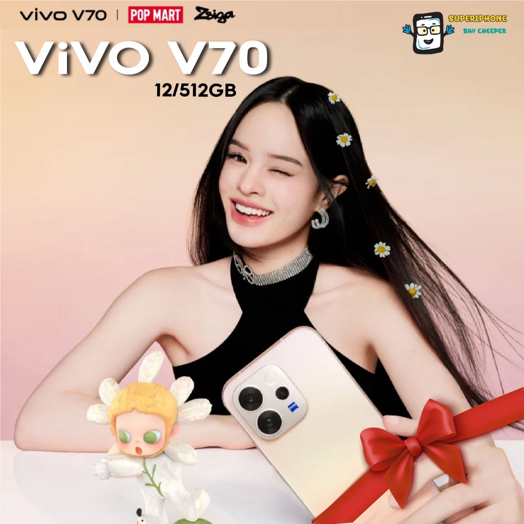 vivo V70 รุ่น 5G(12/512GB) จอ 6.59 l Snapdragon 7 Gen 4 l มาตรฐาน IP68 / IP69(By Shopee  SuperTphone1234)