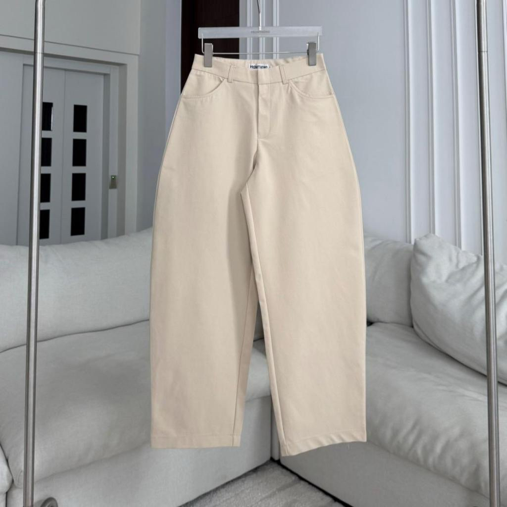 ส่งต่อPSP231 Pierre Barrel กางเกงขากระบอกทรงบาเรลเอวกลาง PROMTHONG