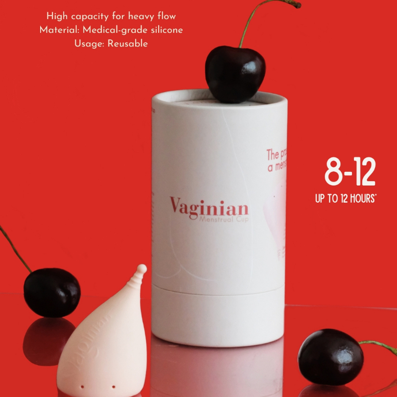 ถ้วยอนามัย ผ่าน อย. VAGINIAN Menstrual Cup Size C for Beginners, Medical-grade Silicone, ISO13485 ISO 10993