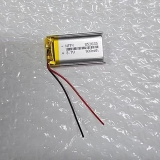3.7V (เมื่อชาร์จเต็มจะอยู่ที่ประมาณ 4.2V)ความจุ: 900mAh 852035