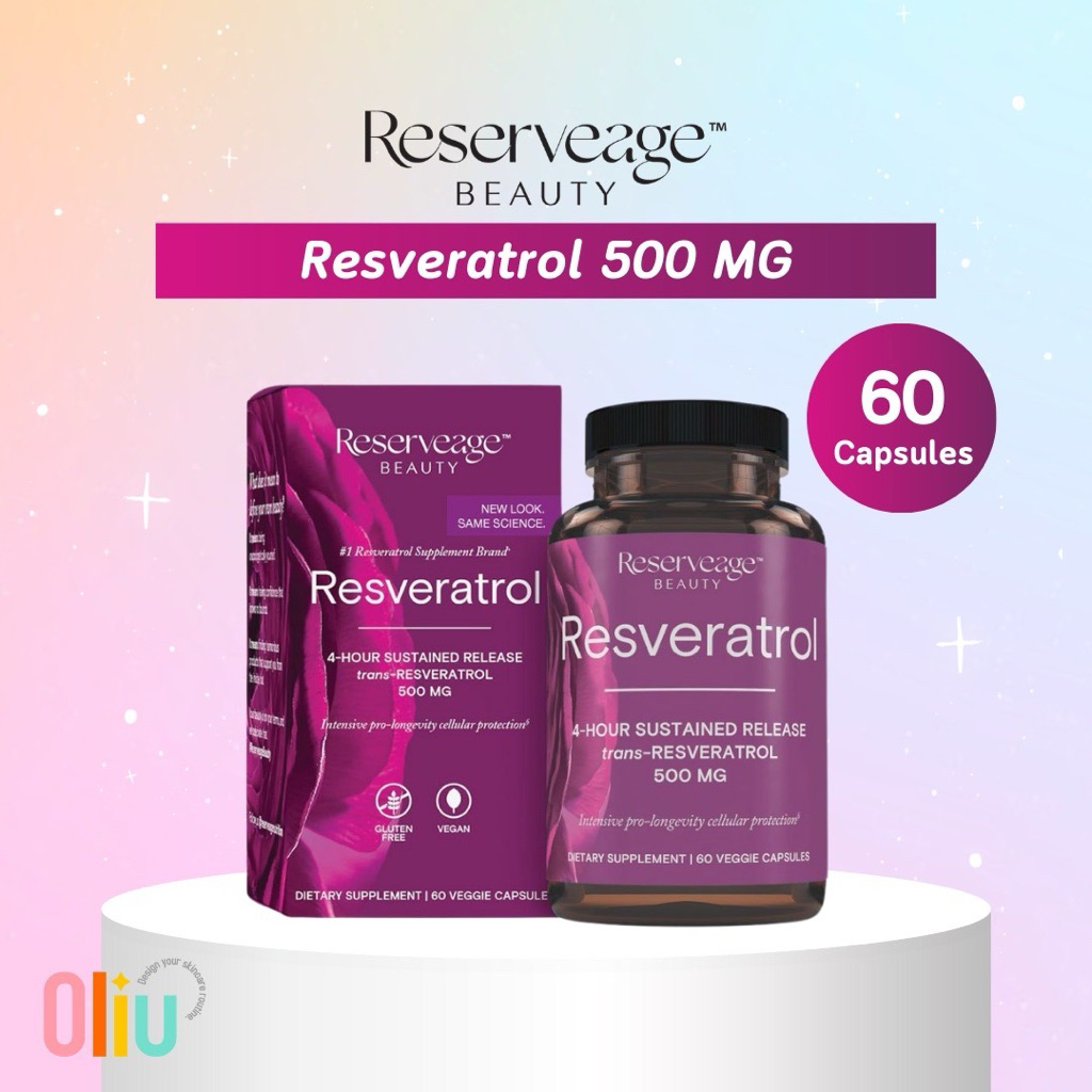 Reserveage Beauty Resveratrol 500mg 60 Capsules