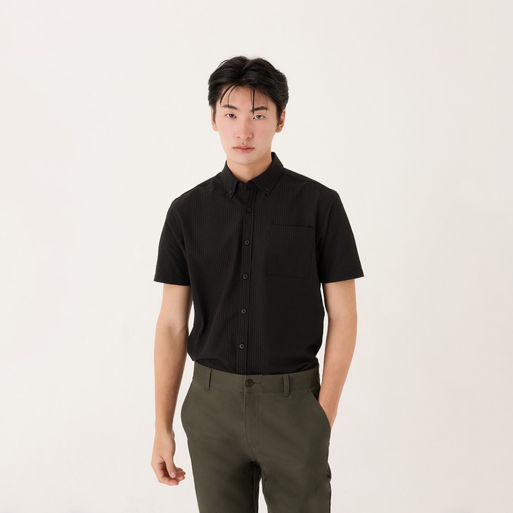 Khaki Bros. – คาคิ บรอส – Short Sleeve Shirt – เสื้อเชิ้ตแขนสั้น ทรง Regular Fit – KM26S006 ราคา ถูกที่สุด ดีลบีเคเค