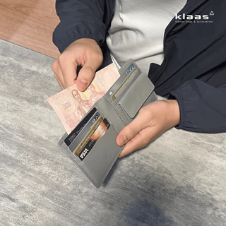 05-203 Vento coinfold wallet กระเป๋าสตางค์สานหนังแท้ ใส่บัตร/เหรียญ ได้ในใบเดียว