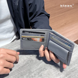 05-203 Vento coinfold wallet กระเป๋าสตางค์สานหนังแท้ ใส่บัตร/เหรียญ ได้ในใบเดียว