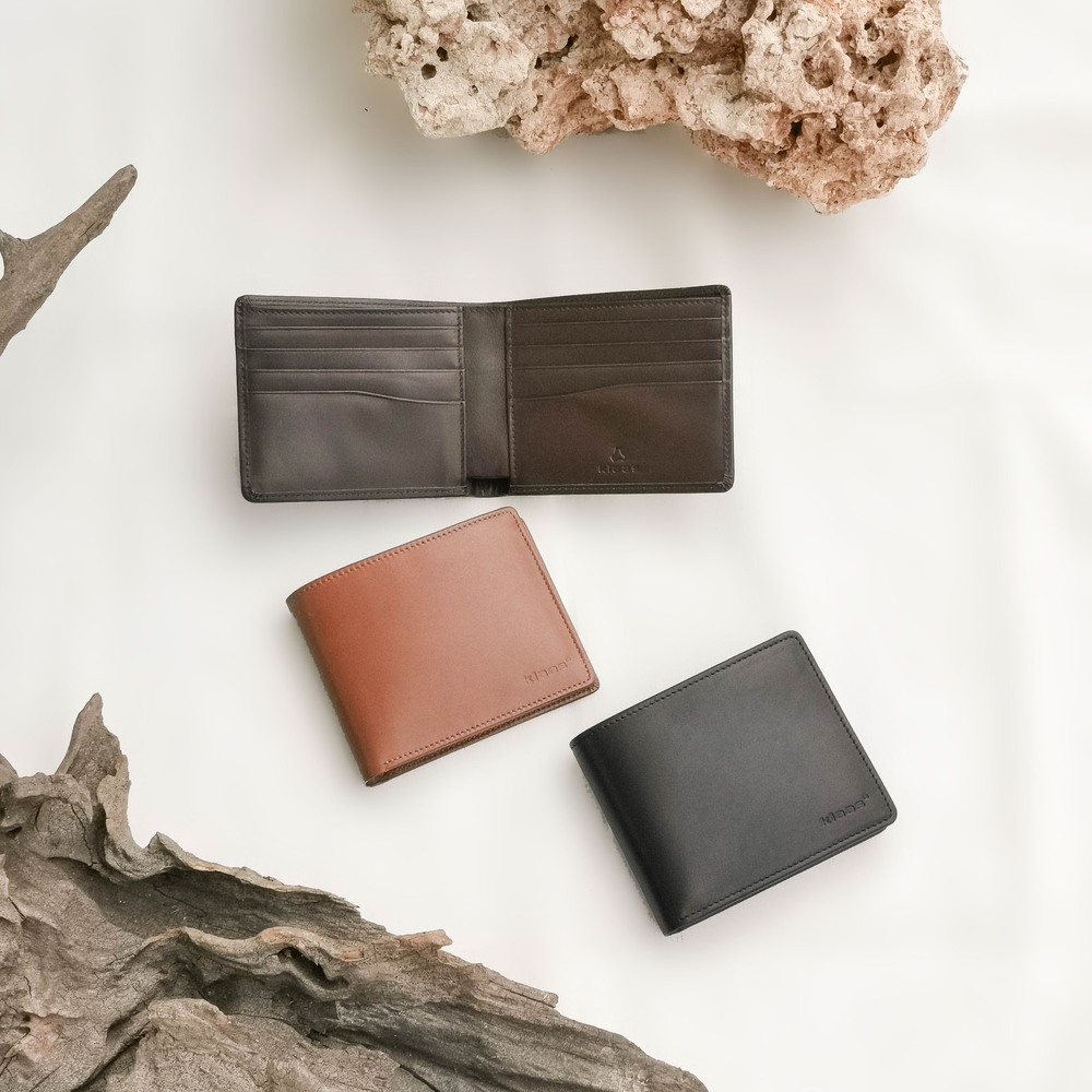 05-135BRB bi-fold wallet กระเป๋าสตางค์หนังแท้ กระเป๋าตังค์หนังแท้ ยี่ห้อ klaas ของแท้