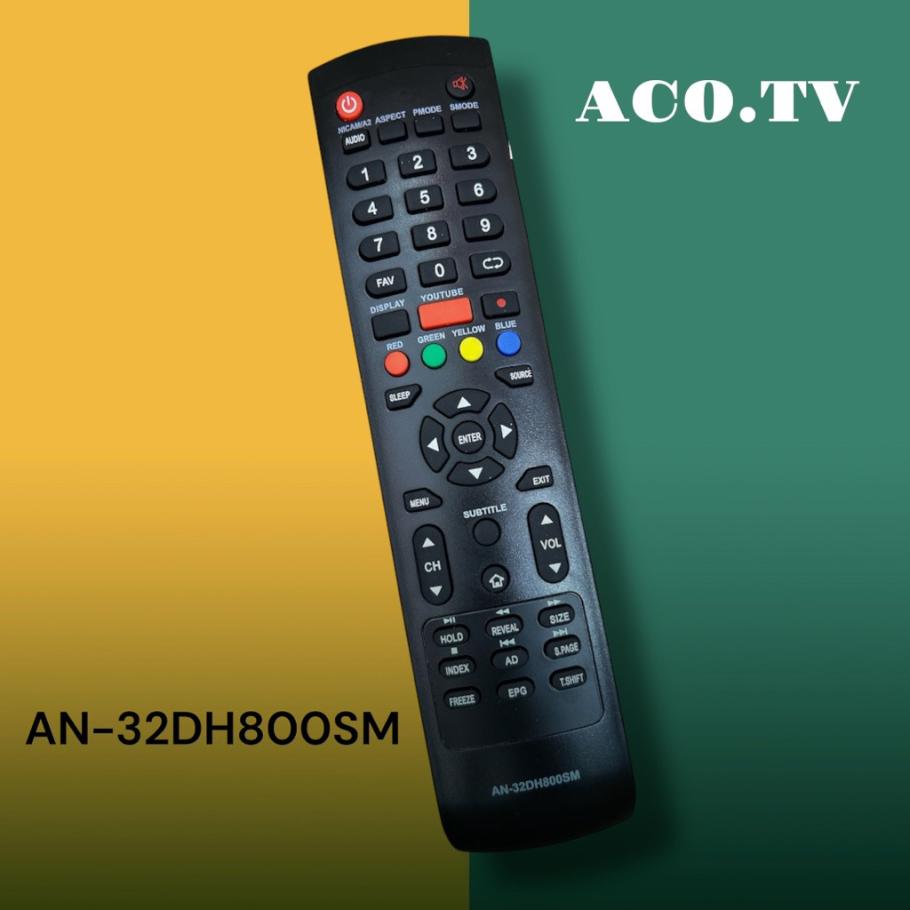 รีโมทรหัสAN-32DH800SM(มีปุ่มYouTube) รหัสและปุ่มกดตรงใช้งานได้เลย
