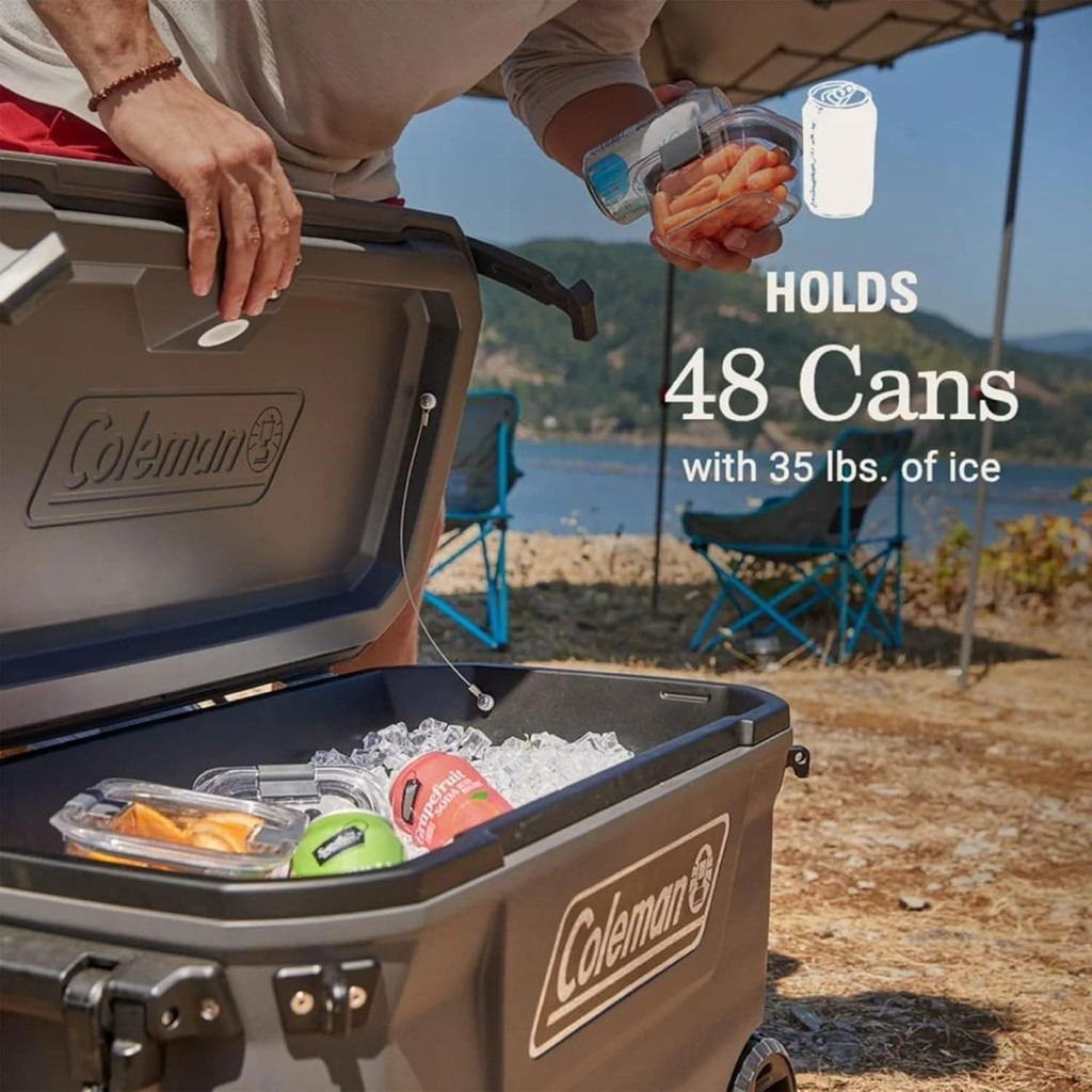 ถังน้ำแข็งColeman Convoy Series 65-Quart Cooler Portable Cooler ออกแบบมาให้เคลื่อนย้ายง่าย ราคา ถูกที่สุด ดีลบีเคเค แกลเลอรีภาพที่ 8