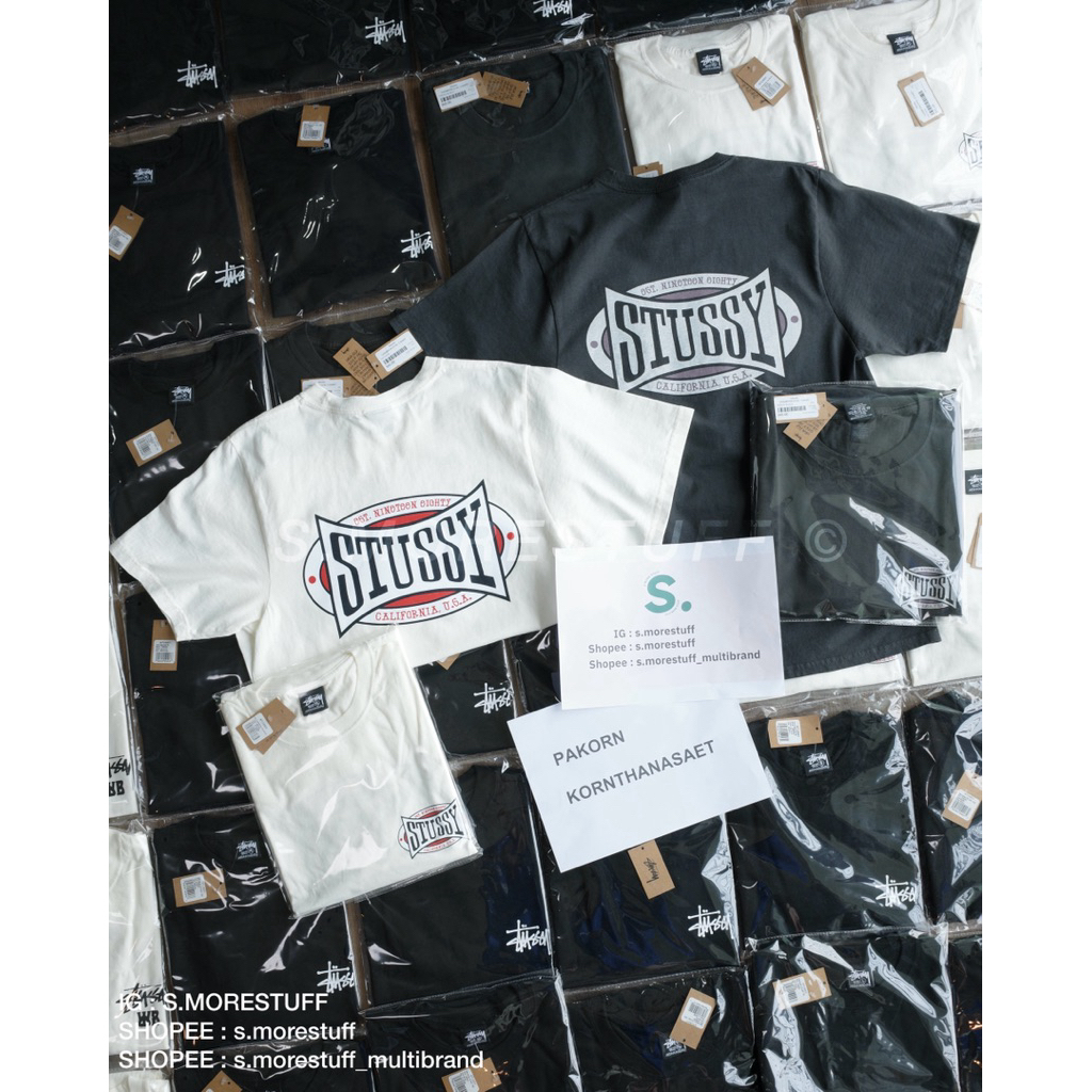 STUSSY. CHAMPION OVAL PIGMENT DYED TEE