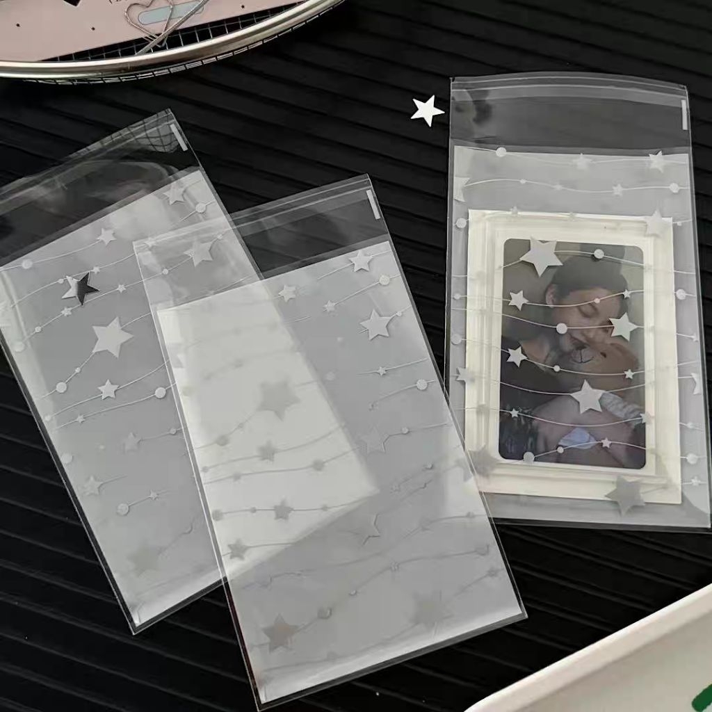 🇹🇭 | ถุงใสฝากาว ลายดาว⭐️ แพ็ค 10 อัน