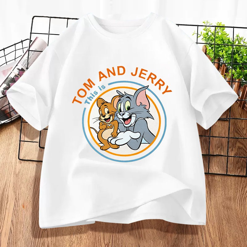 D1351（พร้อมส่งจากไทย）เสื้อยืดแขนสั้น สำหรับชายและหญิง.ลายแฟชั่นน่ารัก