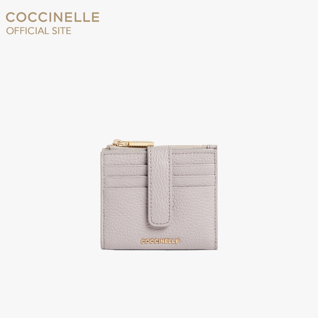 COCCINELLE กระเป๋าสตางค์ผู้หญิง รุ่น METALLIC WALLET 11F701 สี OYSTER