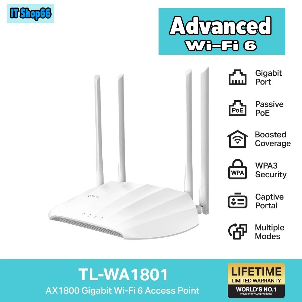 TP-Link (TL-WA1801) AX1800 Gigabit Wi-Fi 6 Access Point