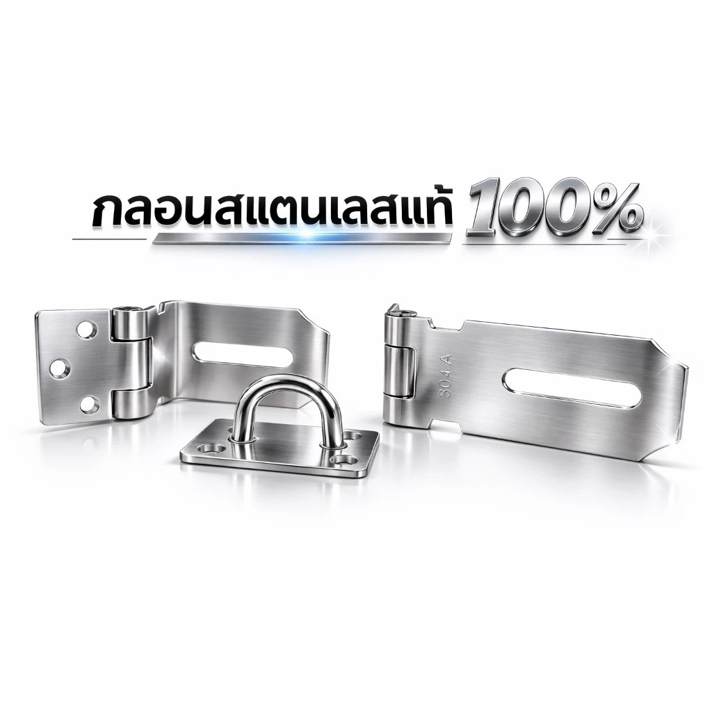 168898hสายยู 2 ตอน สายยูคล้องกุญแจ สแตนเลส 304แท้ ไม่สนิม ประตูล็อคสแตนเลส 3นิ้ว 4นิ้ว 5นิ้ว สลักประตู