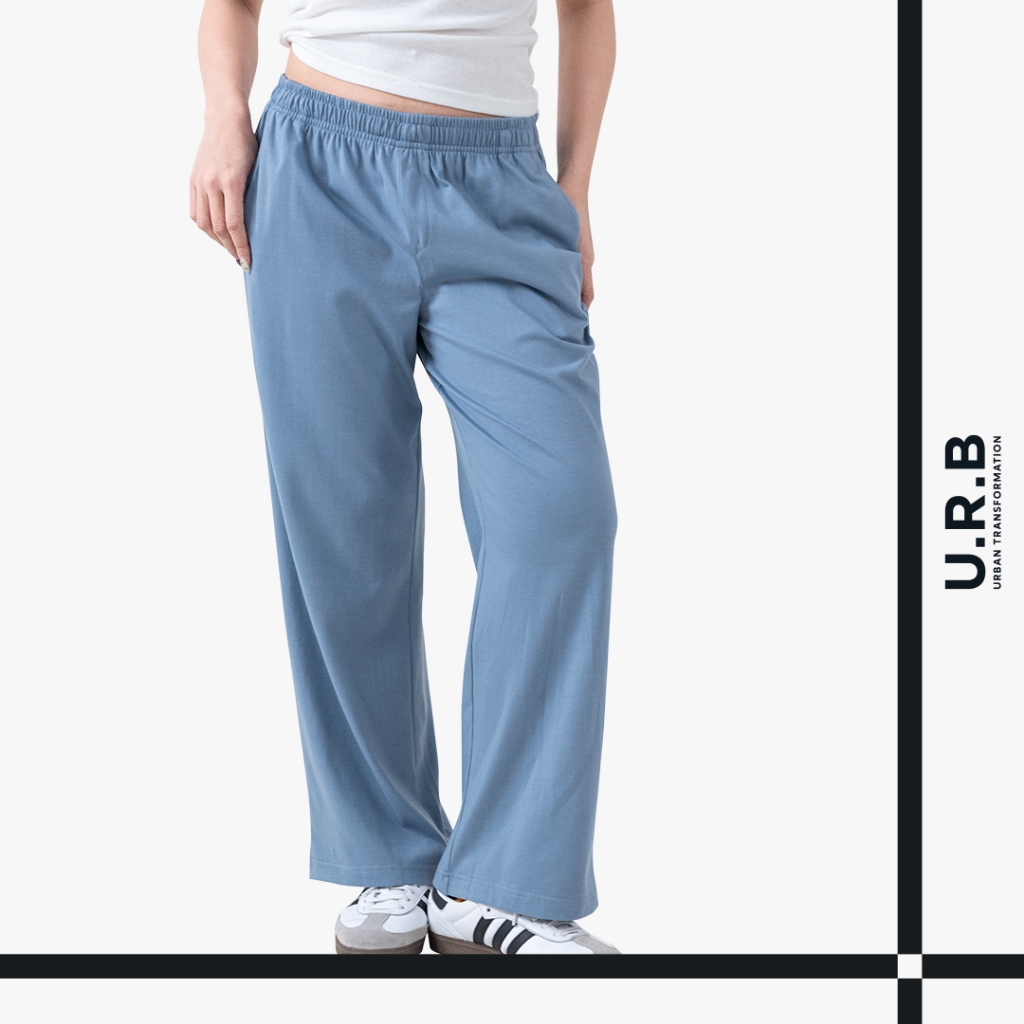 URBAN : WOMEN'S CASUAL MINIMAL SWEATPANTS กางเกงขายาวทรงวอร์ม ผู้หญิง รุ่น 1UTWL1000 สี  Blue - บลู