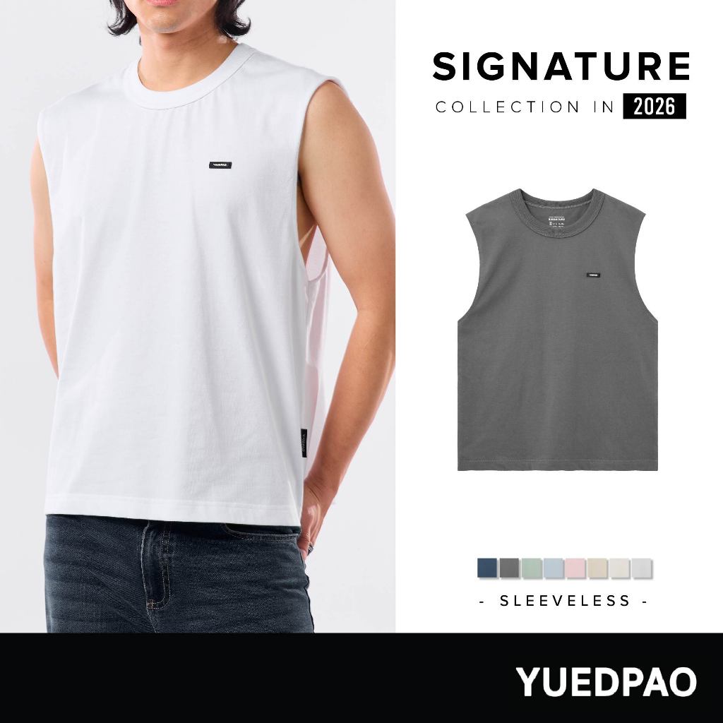 Yuedpao Signature Sleeveless 2026 เสื้อแขนกุด ยืดเปล่า ผ้าหนายับยากไม่ต้องรีด เสื้อกล้าม 9 สี