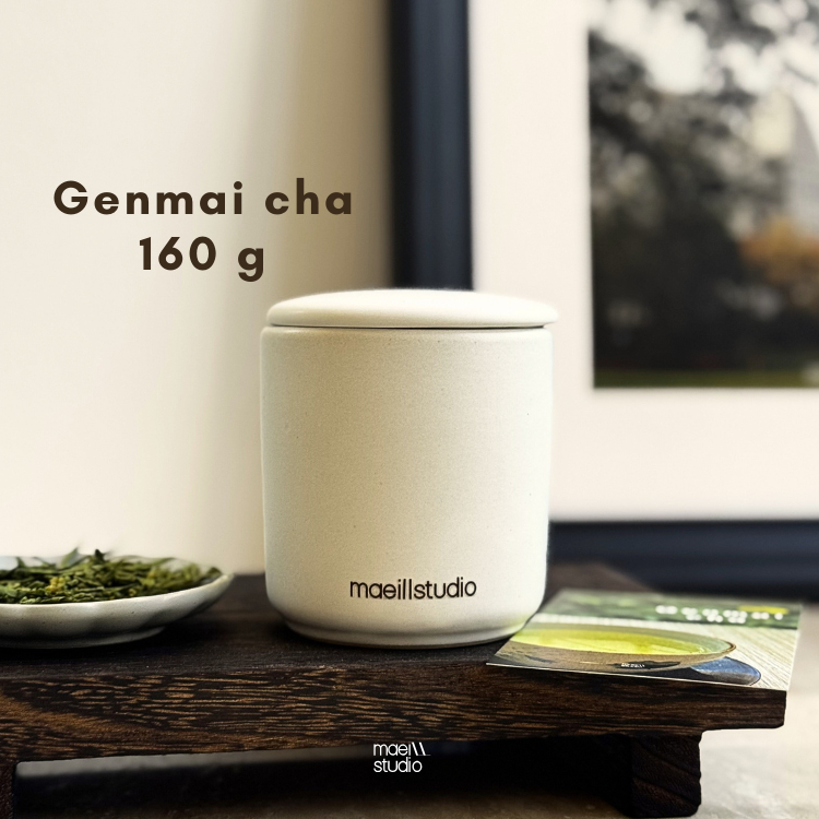 เทียนหอมกลิ่น ชา Genmai cha เกนไมฉะ  ไขถั่วเหลือง soy wax candle 160g