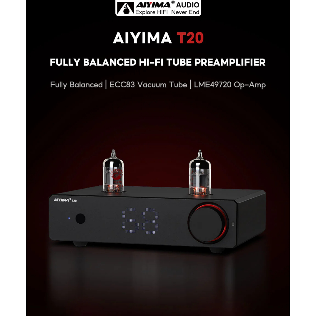 AIYIMA T20 Preamplifier ECC83 Fully balanced Preamp RCA XLR (ของใหม่นะครับซื้อมาไม่ได้ใช้)