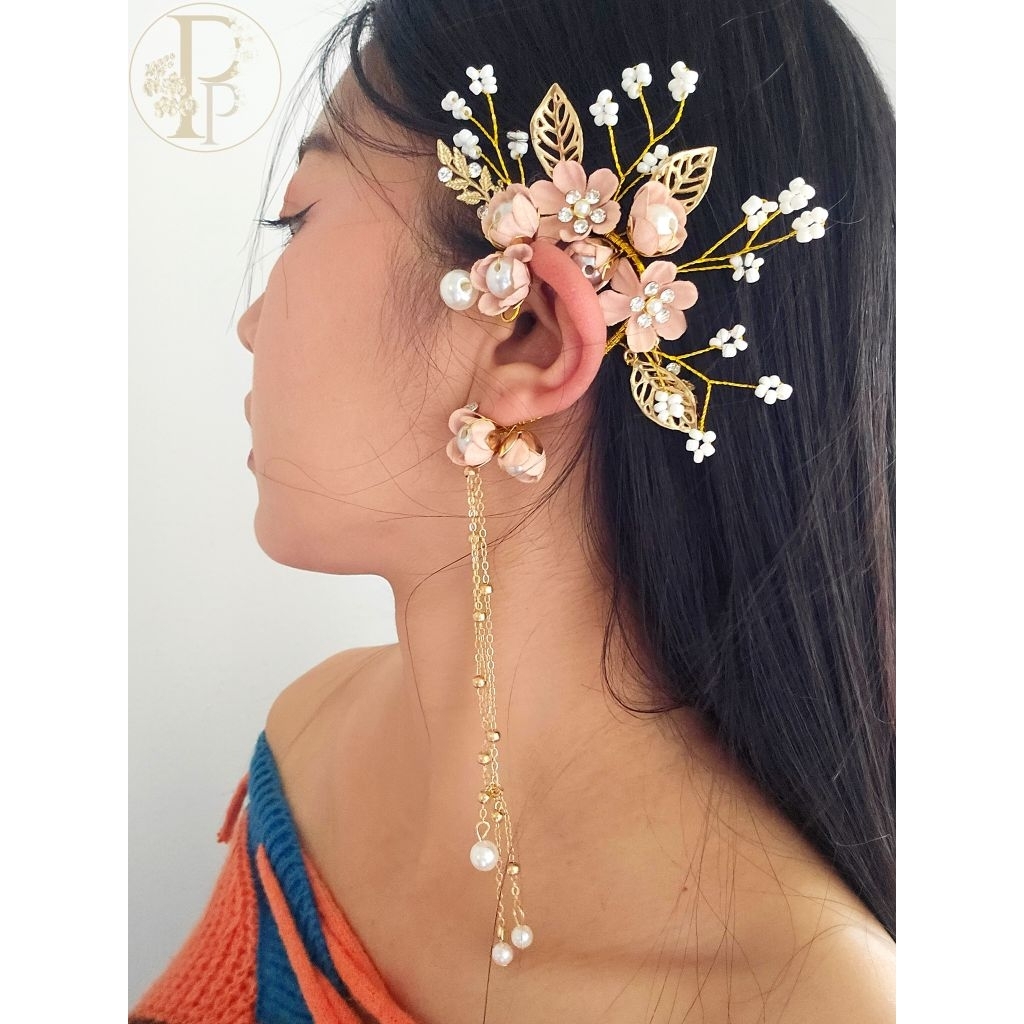 จอนหู- ดอกไม้ทัดหู เครื่องประดับหูชุดไทย/ชุดเจ้าสาว นางรำ