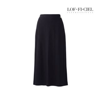 LOF-FI-CIEL Skirt Simple cord black กระโปรง สีดำ F9YEBL