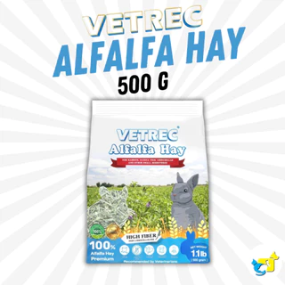 Vetrec หญ้าสำหรับสัตว์กินพืช ขนาด 500 g มีให้เลือก 3 ชนิด Alfalfa, Oat, Timothy