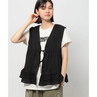 niko and ... Frilled sheer ribbon vest