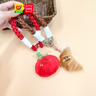 UNO สายห้อยมือถือเชือกถักธีมผัก และขนมปัง