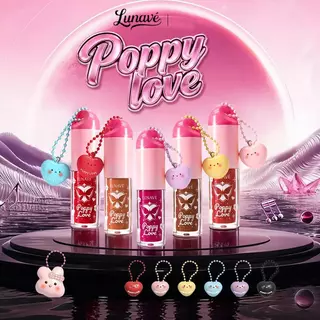 LUNAVE buy 1 get 1 free Poppy Love Magic Lip Gloss ลิปกลอสสีสันสดใส ดีไซน์น่ารัก