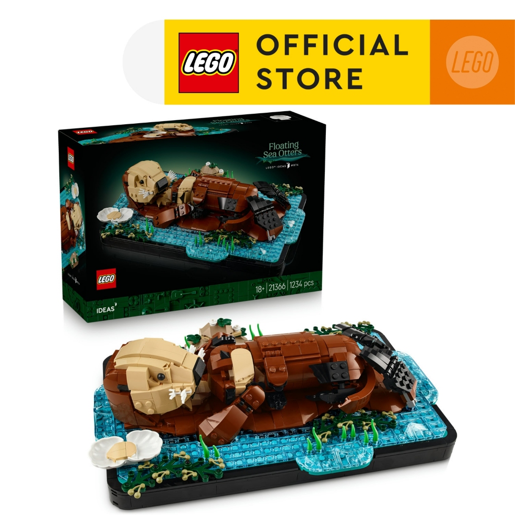 LEGO Ideas 21366 Floating Sea Otters (1234 Pieces), Building Blocks, Kids Toy