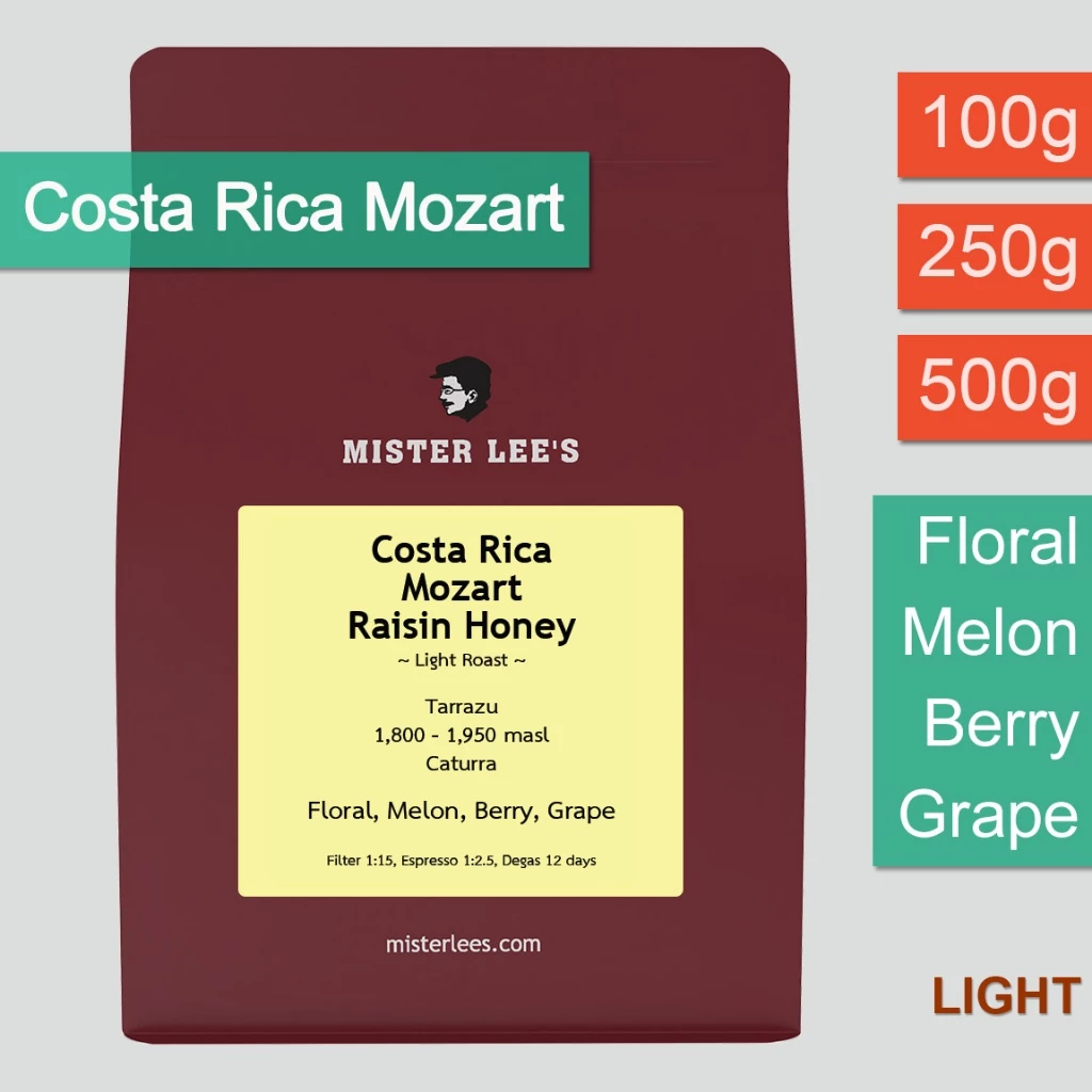 Costa Rica Mozart เมล็ดกาแฟคั่วอ่อนคอสตาริกาโมสาท