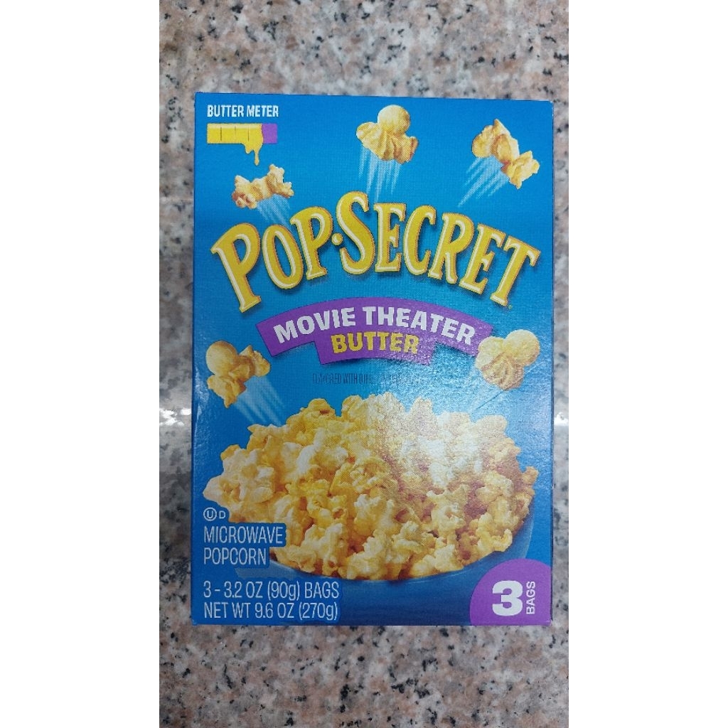 Pop secret microwave popcorn movie theater butter 270 g.(3ซอง)