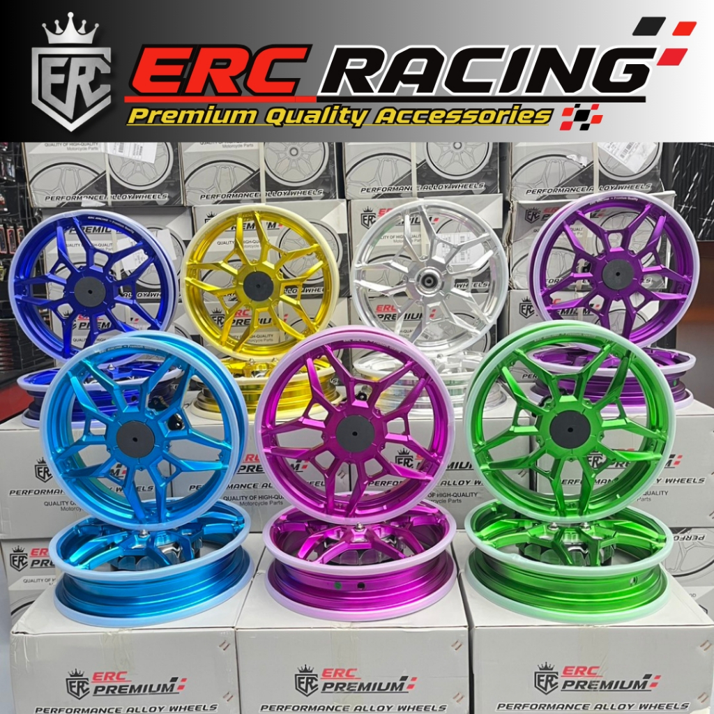 ล้อแม็ก CNC HONDA GIORNO ( แบนด์แท้ ERC Racing ) ดุมปิดเต็ม ตรงรุ่น ไม่ต้องแปลง