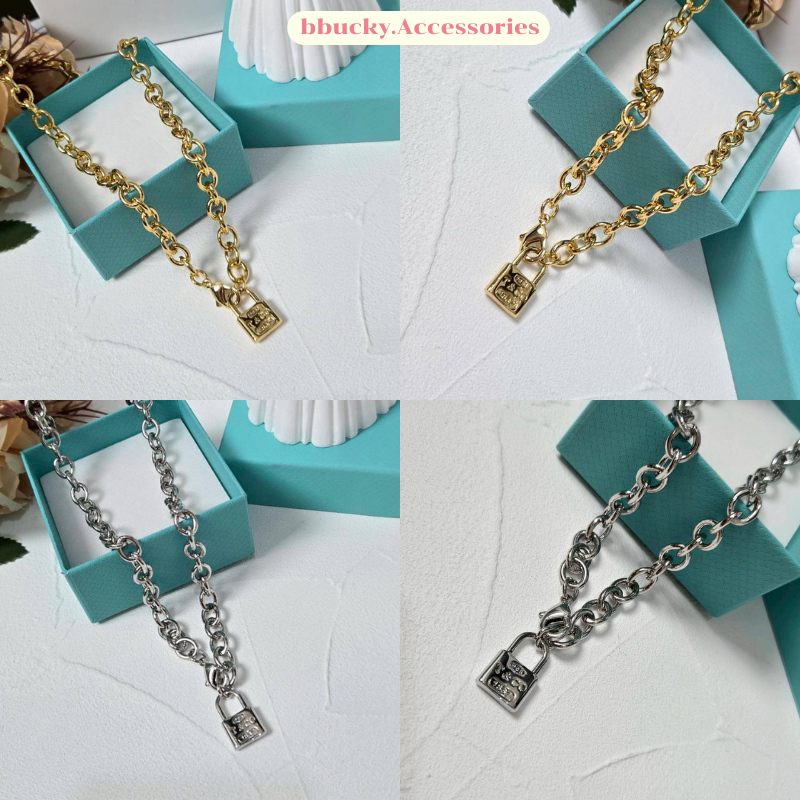 (T11) สร้อยคอ T สวยหรู แมทซ์ได้ทุกลุค ปั๊มชัด ลูกคุณสุดๆ ♡