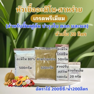 หัวเชื้ออะมิโน-สาหร่ายทองสกัด เกรดพรีเมียม หัวเชื้อ 20 ลิตร บำรุงทุกช่วงของพืช