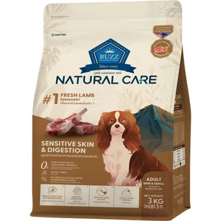 Buzz Natural Care อาหารสุนัขสูตรดูแลสุขภาพ สำหรับสุนัขแพ้ง่าย ขนาด 8-10kg.