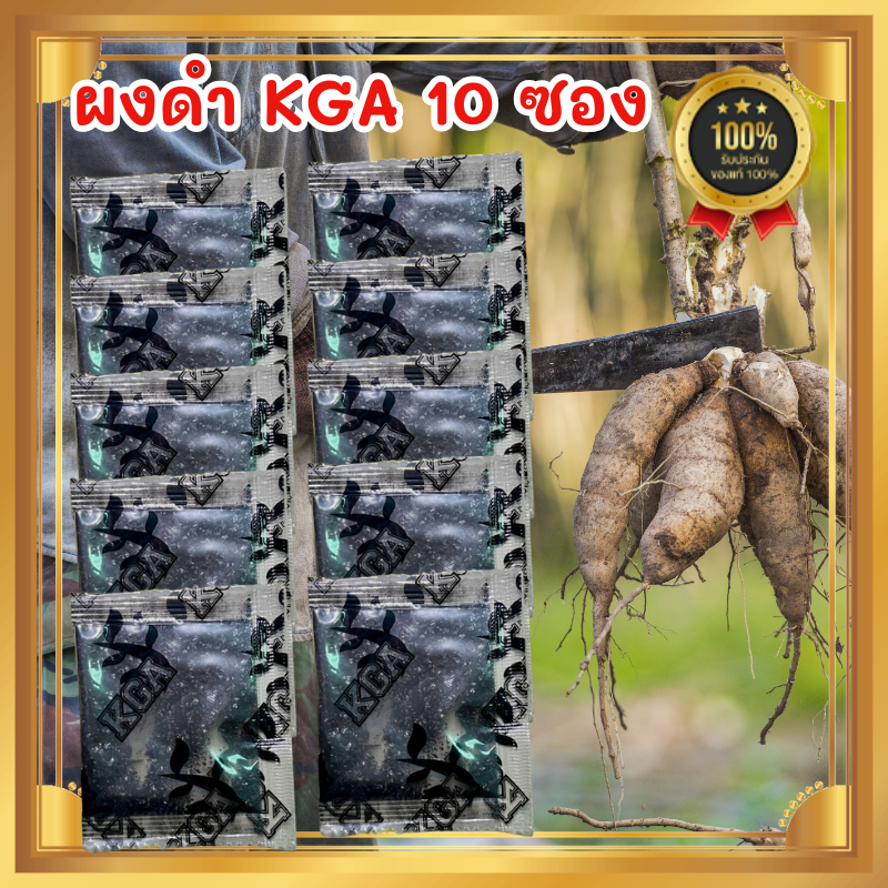 ผงดำKGA *10ซอง* ผงดำ KGA (ปุ๋ยกึ่งฮอร์โมน) สารเสริมพืช ลดต้นทุน เพิ่มผลผลิต KGA10