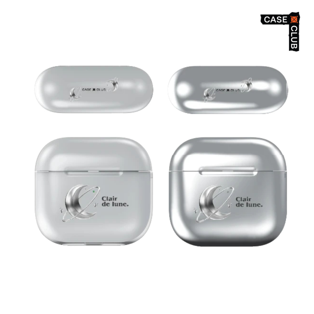 CaseClub Airpods Case เคสแอร์พอต ลาย Metallic Moon สำหรับ Airpods 1/2/3/4/AirPods Pro 1/2/3