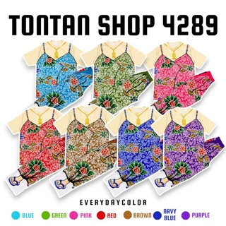 ( TTSSET07-2 ) ชุดเซท ขายาว เสื้อยืด ลายสายเดี่ยว กระโจมอก 7สี มีไซส์ L-2XL