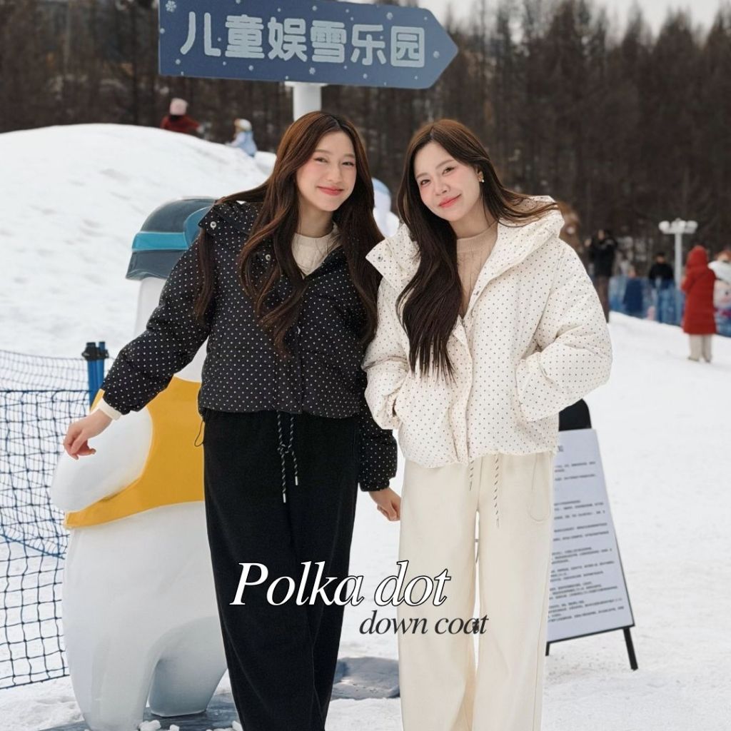 Coatmatter - Polka dot down coat เสื้อโค้ทขนเป็ด