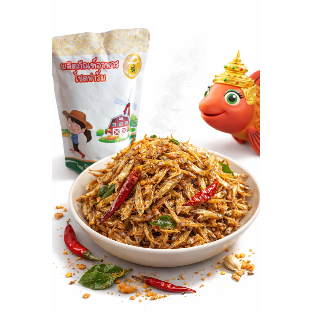 ปลาซิวแก้วทอดกรอบ ตราโชตฟาร์ม – กรอบมันกำลังดี โปรตีนสูง ไม่ใส่แป้ง เคี้ยวเพลินได้สุขภาพ