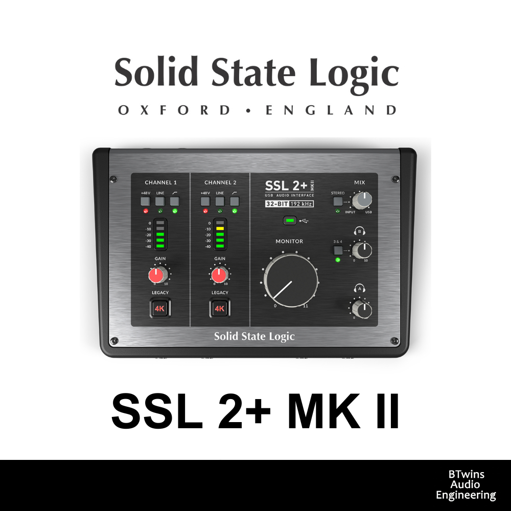 SSL 2+ MK II Audio Interface 32 bit 192 kHz | Btwins Audio Engineering