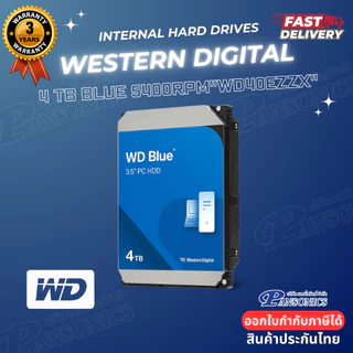 4TB HDD (ฮาร์ดดิสก์) WD BLUE 5400RPM 128MB SATA3 WD40EZZX (รับประกัน3ปี)