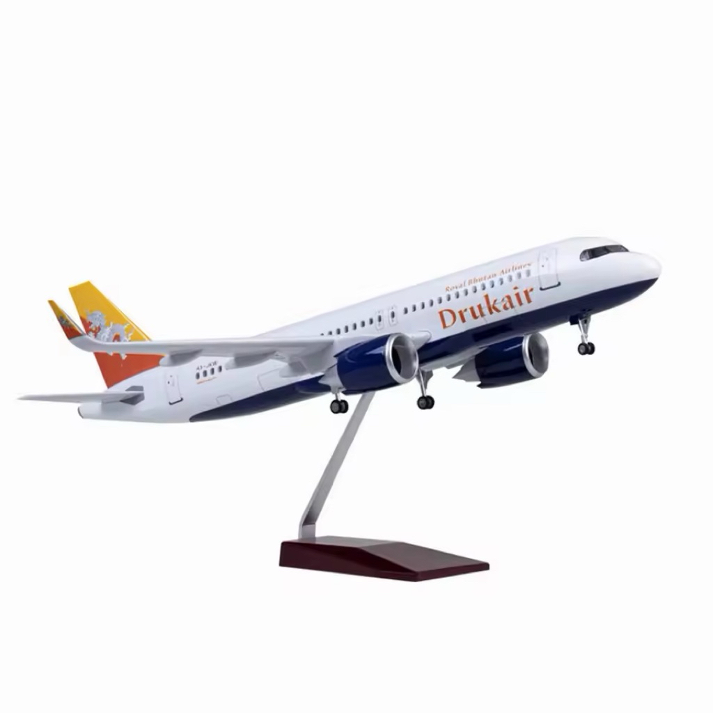 โมเดลเครื่องบินเหล็ก ขนาด 1:160 ดรุ๊กแอร์ ภูฎานแอร์ไลน์ แอร์บัส A320 (Drukair Bhutan Airlines Airbus