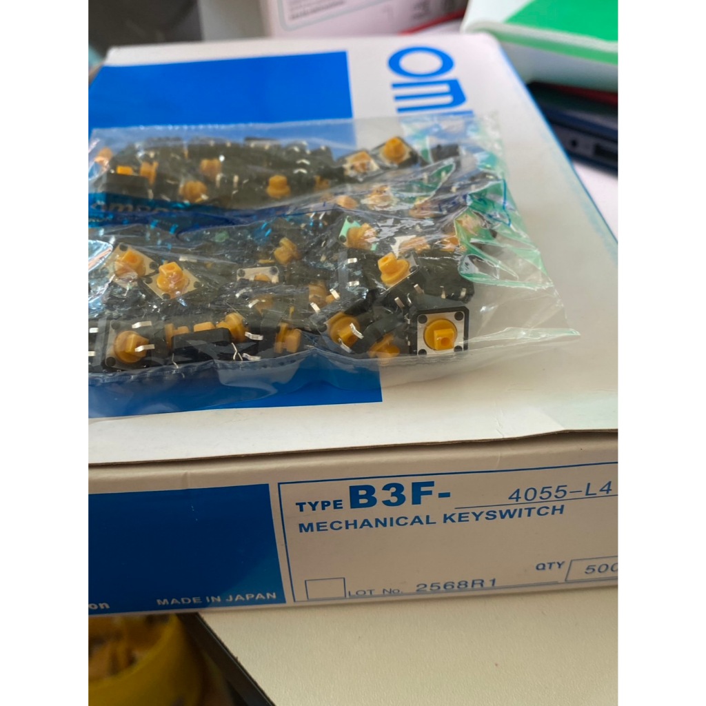 B3F-4055-L4  ปุ่มกด กดติด-ปล่อยดับ DIP TACT Switch 12x12x7.3mm (ราคา/10ชิ้น)