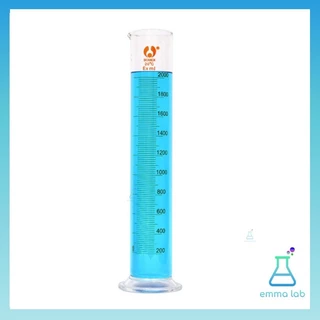 กระบอกตวง กระบอกตวงปริมาตร กระบอกตวงแก้ว (Glass Graduated Cylinder) ขนาด 500, 1000, 2000ml