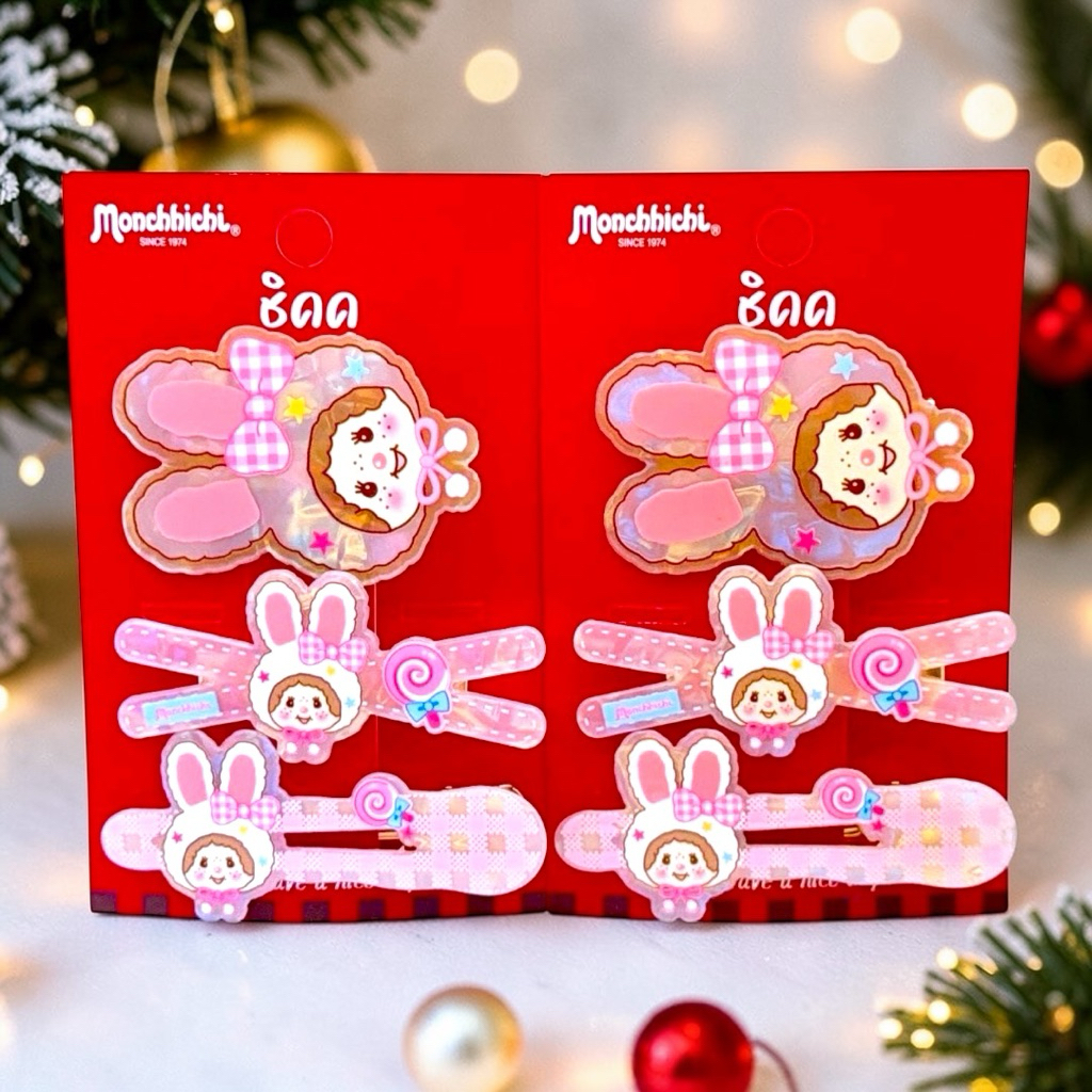 กิ๊บติดผม Monchhichi ม่อนชิชิ ลายการ์ตูนน่ารัก กิ๊บเด็กผู้หญิง สีพาสเทล กิ๊บหนีบผมแฟชั่น